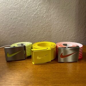 Nike Belt Bundle Men’s OS Yellow Green Orange Golf